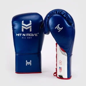 Gants de Boxe Avec Lacets Hit N Move All Day® Pro Agility - Bleu/Blanc/Rouge